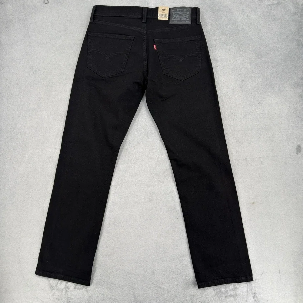 Levi's 559 Jeans Mens W31 L32 Relaxed Straight Slim Fit Stretch Black Denim